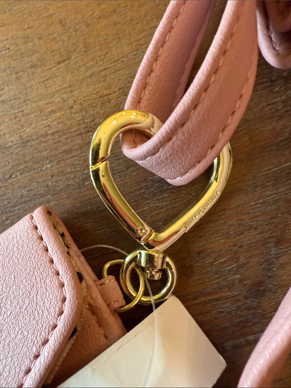 NWT - Juicy Couture Pink & Brown Monogram Crossbody Wallet - Picture 6 of 12